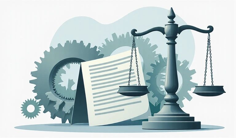 Abstract image representing legal documents or agreements